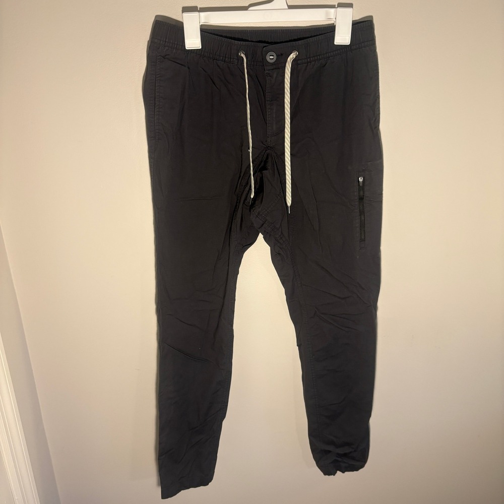 Vuori Ripstop Climber Pants Mens Medium Charcoal Grey Elastic Waist Joggers